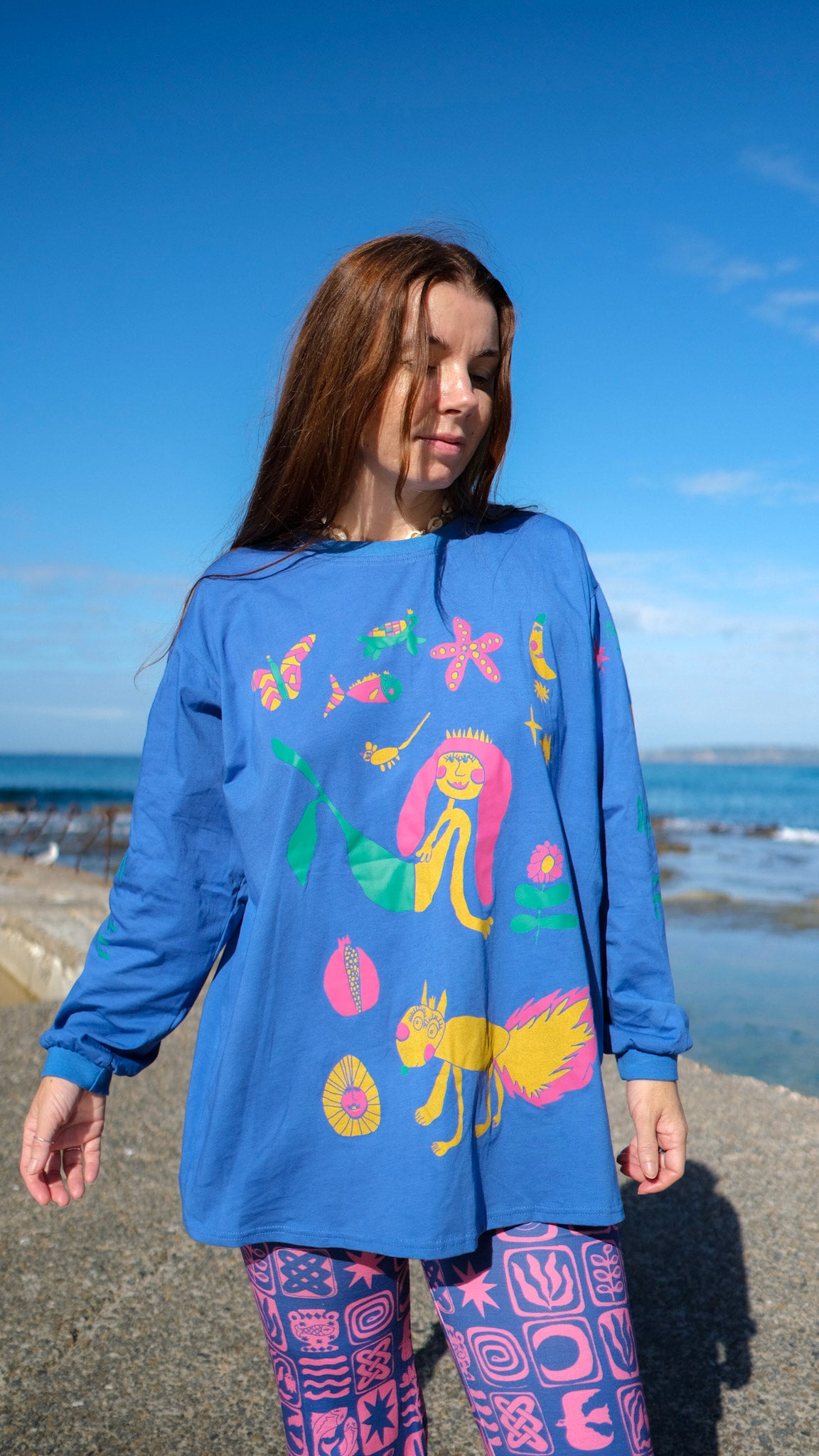 Queens Long Sleeve T-shirt - Cobalt